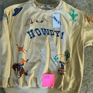 Howdy Western Cream Sweatshirt